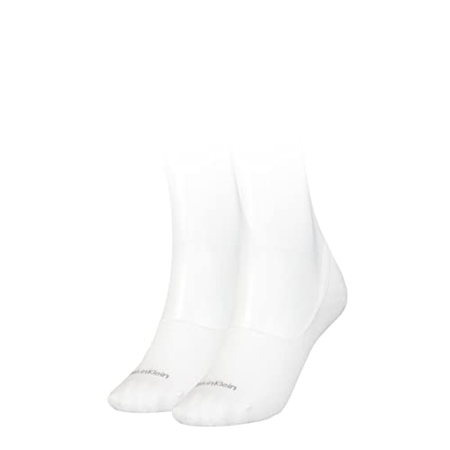Calvin Klein Damen Footie Socken, Weiß, 39/42 (2er Pack) von Calvin Klein