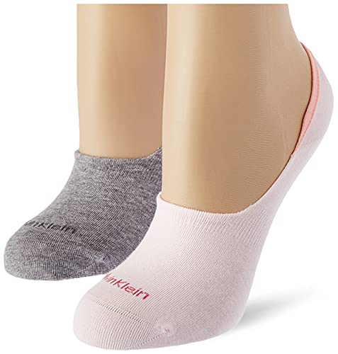 Calvin Klein Damen Footie Socken, Rosa, 39/42 (2er Pack) von Calvin Klein