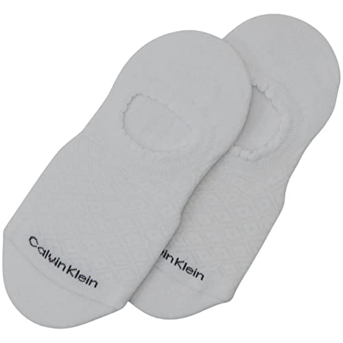 Calvin Klein Damen Footie Socken, Weiß, Einheitsgröße (2er Pack) von Calvin Klein