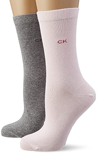 Calvin Klein Damen Classic Socken, Rosa, Einheitsgröße (2er Pack) von Calvin Klein