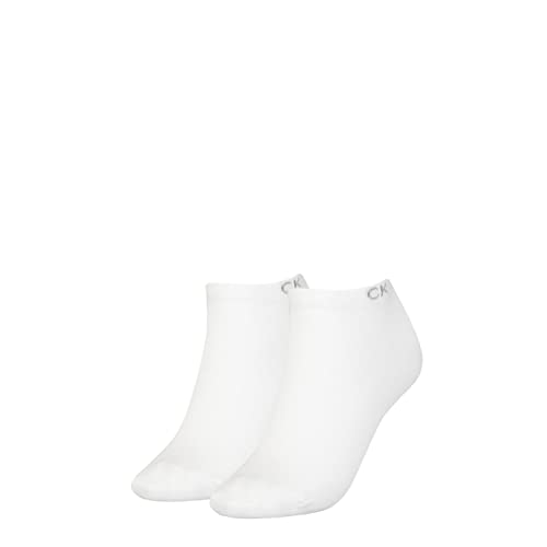 Calvin Klein Damen Sneaker Calvin Klein Flat Knit Women's Liner Socks 2 Pack, Weiß, Einheitsgröße von Calvin Klein