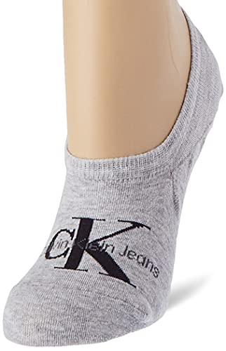 Calvin Klein Damen Footie Socken, Grau, Einheitsgröße von Calvin Klein