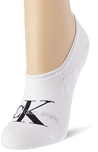 Calvin Klein Damen Footie Socken, Weiß, Einheitsgröße von Calvin Klein