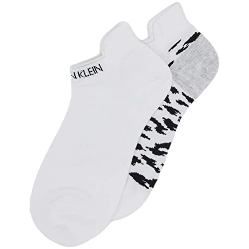 Calvin Klein Damen Sneaker Socken, Weiß, Einheitsgröße (2er Pack) von Calvin Klein