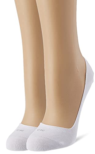 Calvin Klein Damen Footie Socken, Weiß, 39/42 (2er Pack) von Calvin Klein