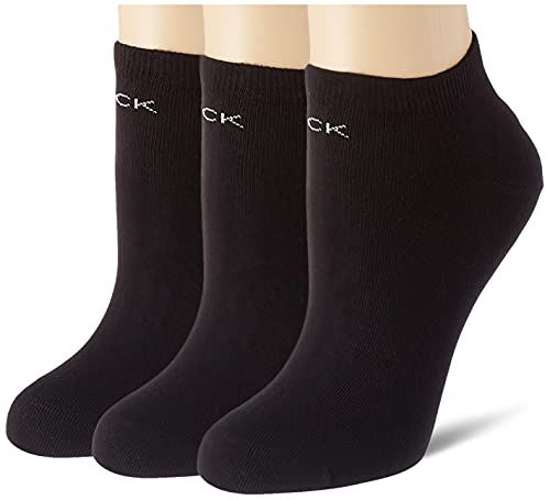 Calvin Klein Damen Sneaker Socken, Schwarz, Einheitsgröße (3er Pack) von Calvin Klein