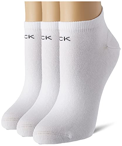 Calvin Klein Womens Logo Women's Liner Socks 3 Pack Sneaker, White, ONE Size von Calvin Klein