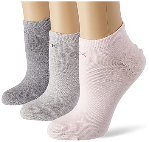 Calvin Klein Damen Sneaker Socken, Rosa, Einheitsgröße (3er Pack) von Calvin Klein