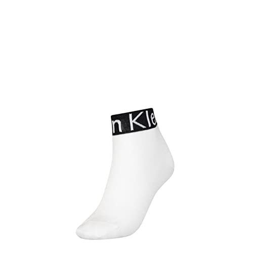 Calvin Klein Damen Quarter Socken, Weiß, Einheitsgröße von Calvin Klein