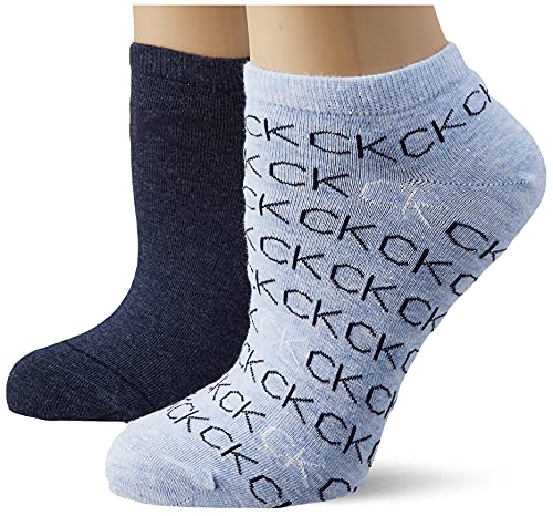 Calvin Klein Damen Sneaker Calvin Klein Repeat Logo Women's Liner Socks 2 Pack, denim melange, Einheitsgröße von Calvin Klein