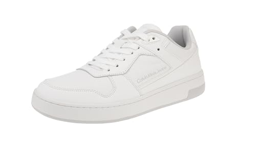 Calvin Klein BASKET CUPSOLE LOW LTH IN SAT, weiß(kwhite (04)), Gr. 42 von Calvin Klein