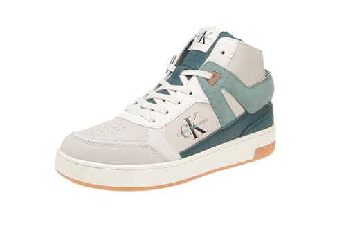 Calvin Klein YM0YM00883 Basket Cupsole Mid - Herren Sneaker - 0GB-Egshell-Creamy, Größe:43 EU von Calvin Klein