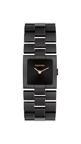 Calvin Klein Zwei-Zeiger-Quarzwerk-Uhr für Damen Kollektion CK Meridian mit Schwarzes Edelstahlarmband - 25100091 von Calvin Klein