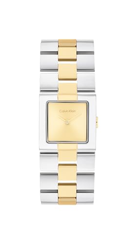 Calvin Klein Zwei-Zeiger-Quarzwerk-Uhr für Damen Kollektion CK Meridian mit Zweifarbiges Edelstahlarmband - 25100115 Calvin Klein Zwei-Zeiger-Quarzwerk-Uhr für Damen Kollektion CK Meridian mit Zweifarbiges Edelstahlarmband - 25100115 von Calvin Klein