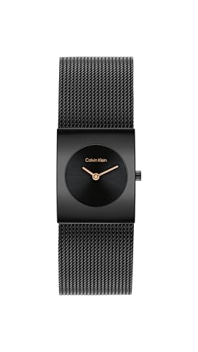 Calvin Klein Zwei-Zeiger-Quarzwerk-Uhr für Damen Kollektion CK Pulse mit Schwarzes Edelstahl-Mesh-Gliederarmband - 25100138 Calvin Klein Zwei-Zeiger-Quarzwerk-Uhr für Damen Kollektion CK Pulse mit Schwarzes Edelstahl-Mesh-Gliederarmband - 25100138 von Calvin Klein