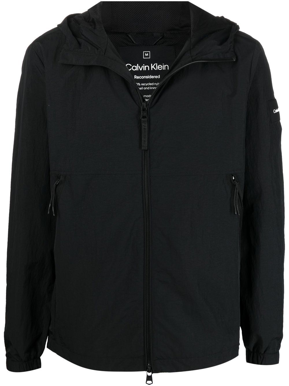 Calvin Klein Leichte Kapuzenjacke mit Reißverschluss - Schwarz von Calvin Klein