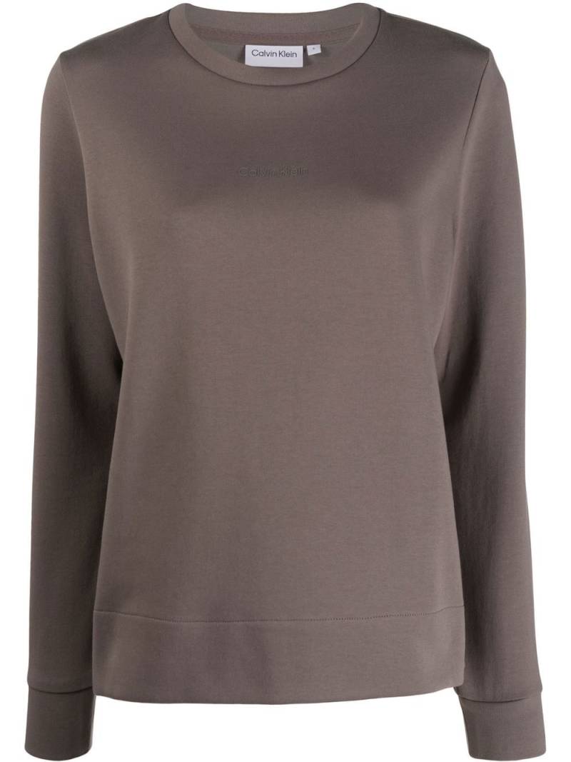 Calvin Klein Pullover mit rundem Ausschnitt - Braun von Calvin Klein