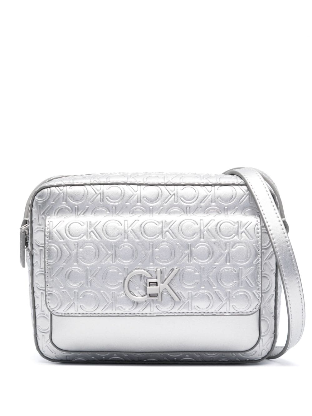 Calvin Klein Schultertasche mit Logo-Prägung - Silber von Calvin Klein