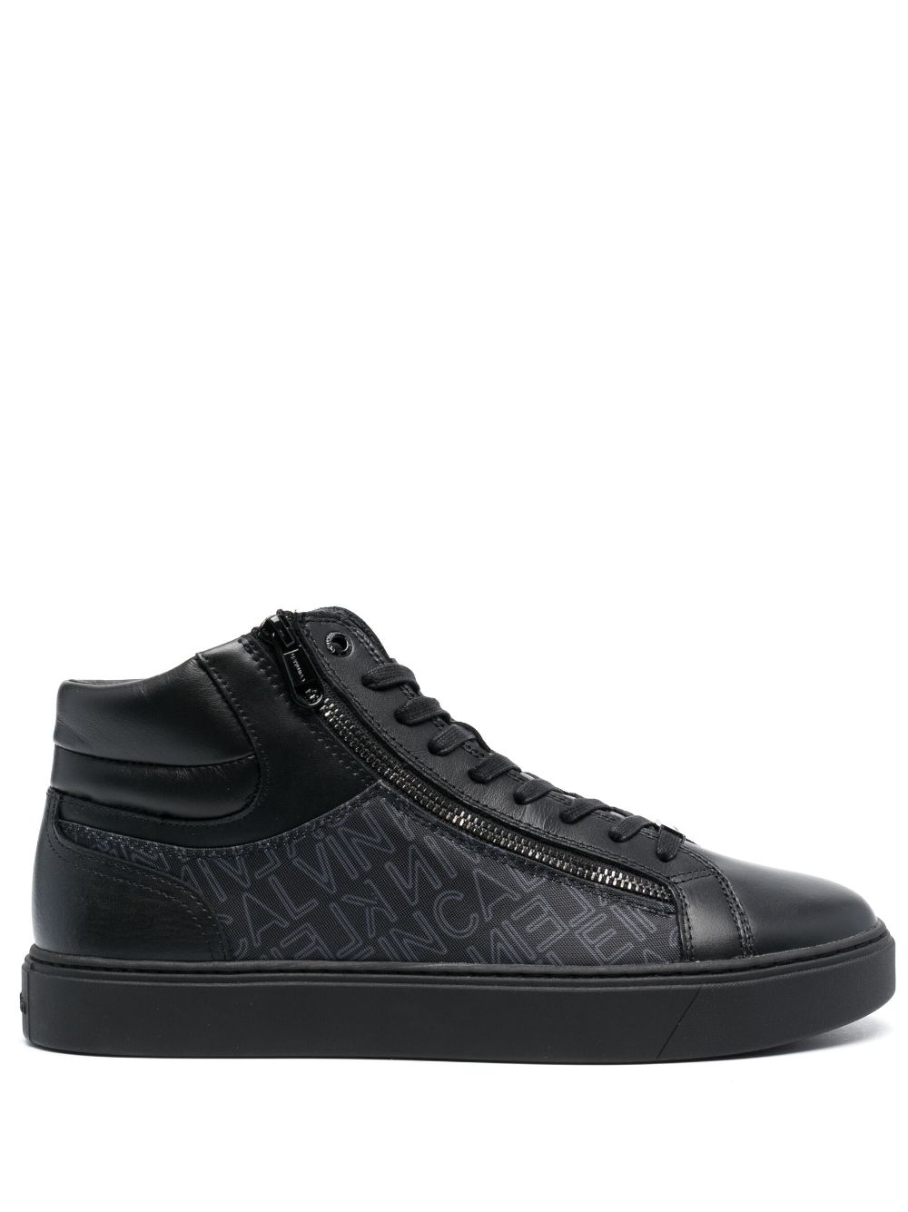 Calvin Klein High-Top-Sneakers mit Logo-Print - Schwarz von Calvin Klein