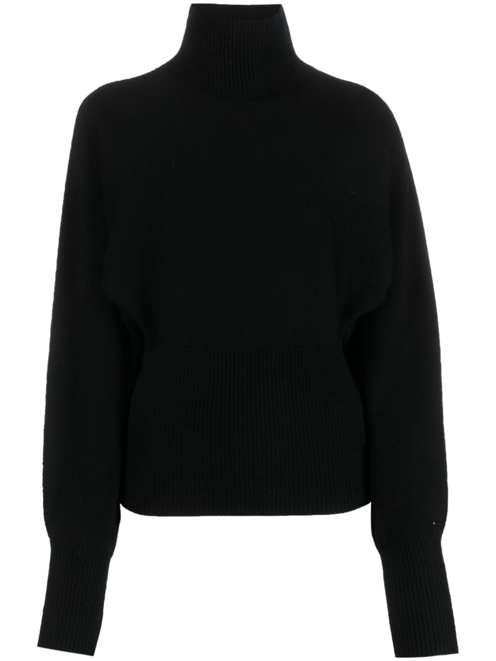 Calvin Klein Gerippter Rollkragenpullover - Schwarz von Calvin Klein