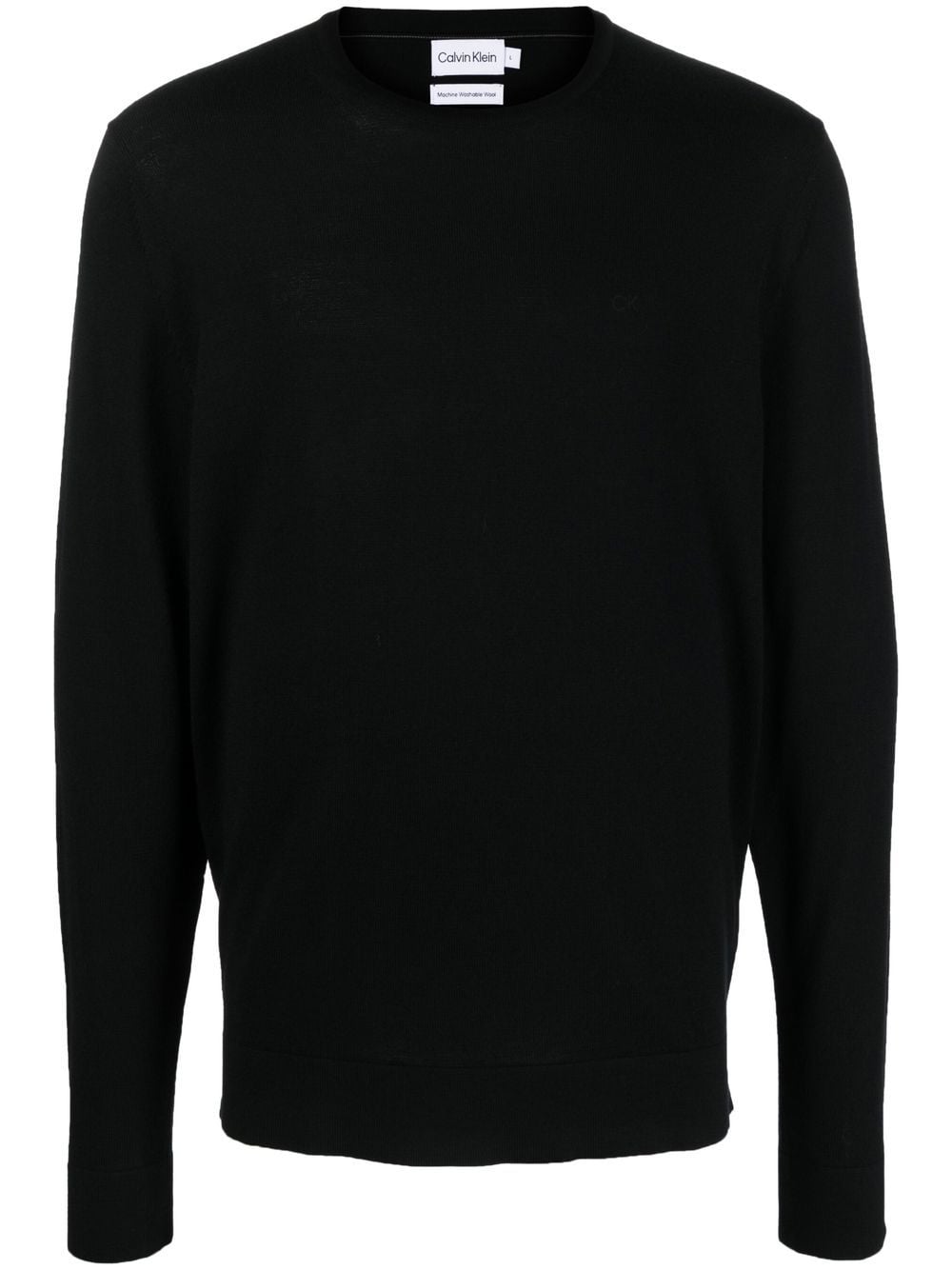 Calvin Klein Strickpullover mit rundem Ausschnitt - Schwarz von Calvin Klein