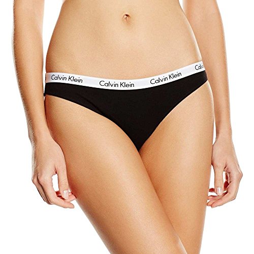 Calvin Klein Damen Slip Bikini Form Baumwolle mit Stretch, Schwarz (Black), XS von Calvin Klein