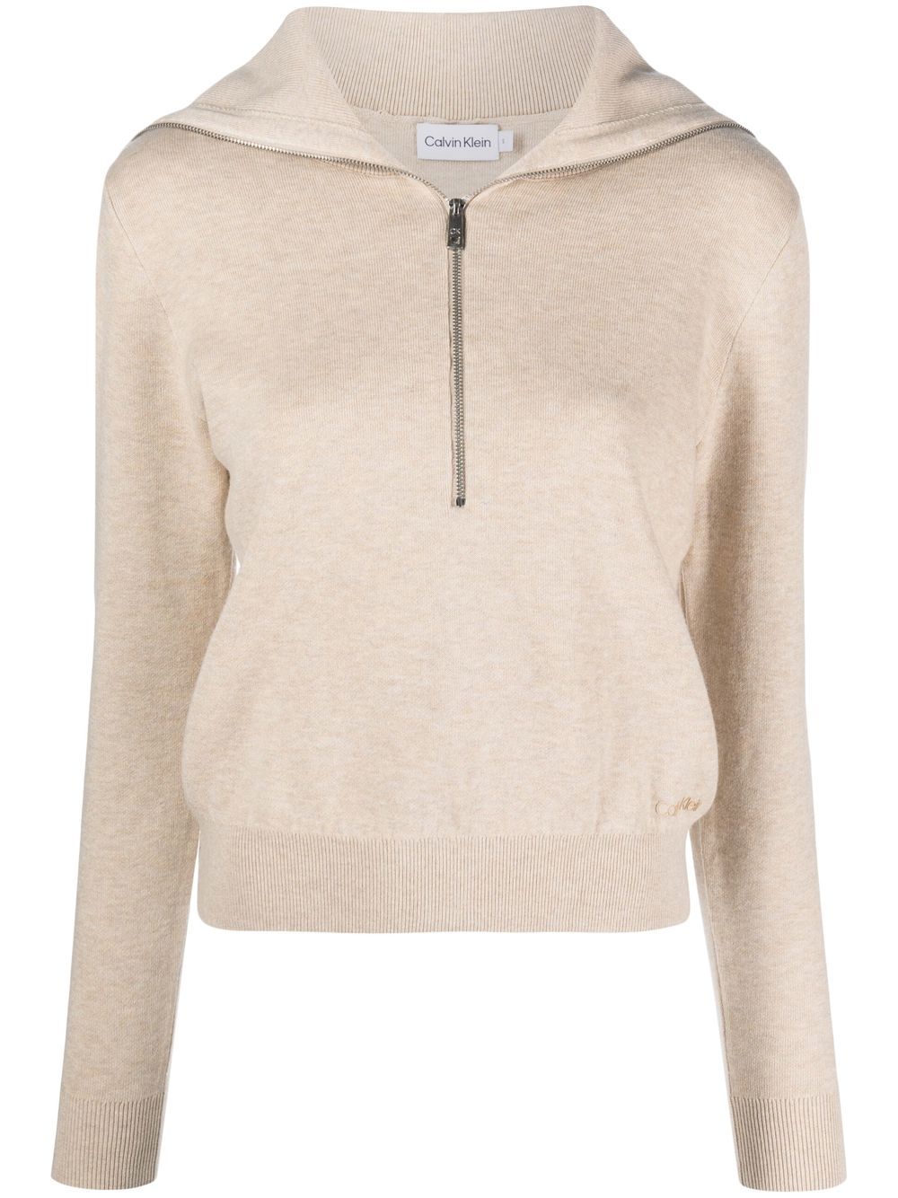 Calvin Klein Pullover mit Logo-Stickerei - Nude von Calvin Klein