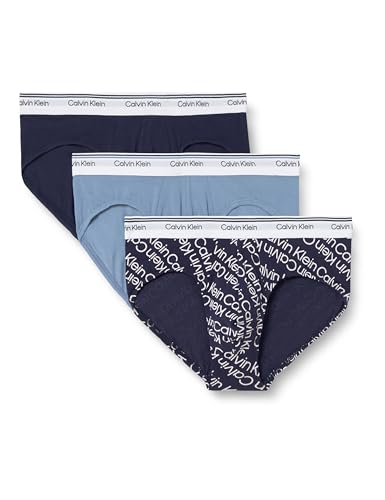 Calvin KleinHIP Brief 3PK 000NP2764ABLUE (Faded Denim/Bold Track Logo/SHOREL) XL von Calvin Klein
