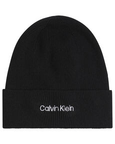 Damen Strickmütze mit Kaschmir ESSENTIAL KNIT BEANIE von Calvin Klein