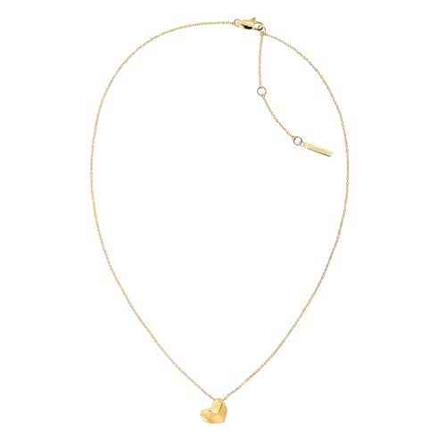 Calvin Klein Halskette für Damen Kollektion FACETED HEART aus Gelbgold mit einem Herz-Anhänger - 35000036 von Calvin Klein