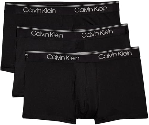 Calvin Klein Herren Boxershorts Low Rise Trunks aus Baumwolle mit Stretch, Schwarz (Black), L von Calvin Klein