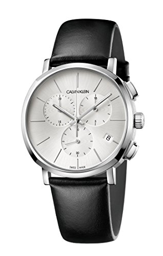 Calvin Klein Herren Chronograph Quarz Uhr mit Leder Armband K8Q371C6 von Calvin Klein