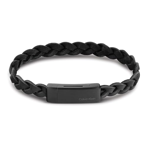 Calvin Klein Lederarmband für Herren Kollektion WRAPPED & BRAIDED Schwarz - 35000129 von Calvin Klein