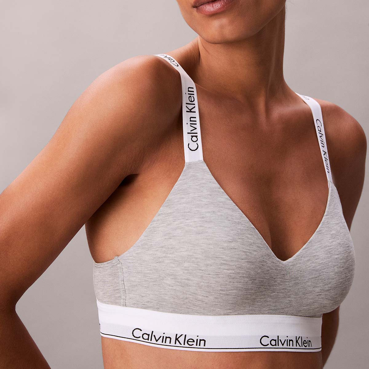 Calvin Klein Icon Bralette BH, Grau, Größe: S, Damen von Calvin klein