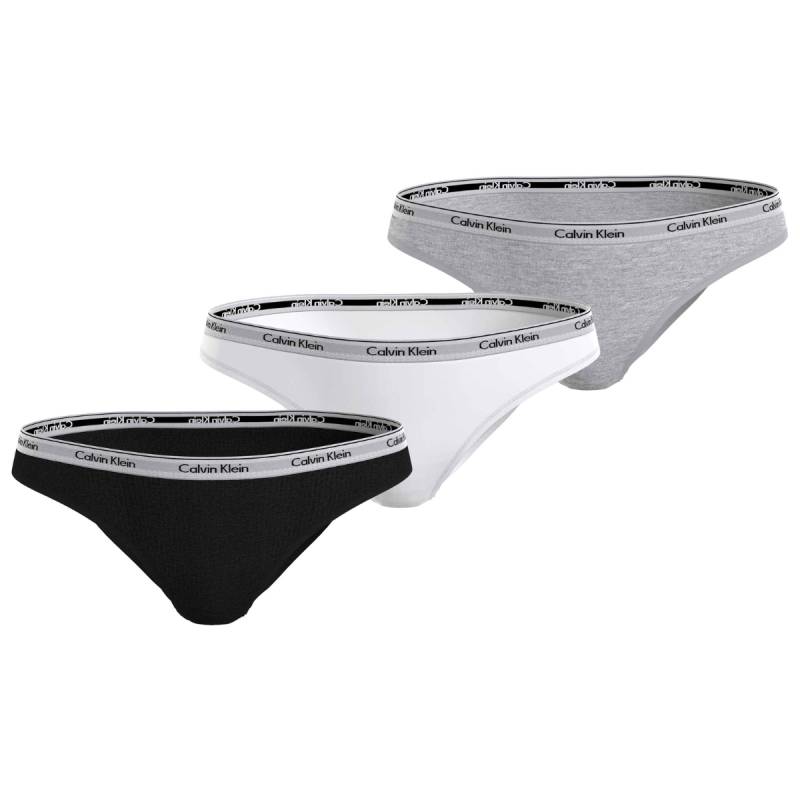 Calvin Klein Icon Logo 3-Pack Tai Slip, Multi, Größe: L, Damen von Calvin klein