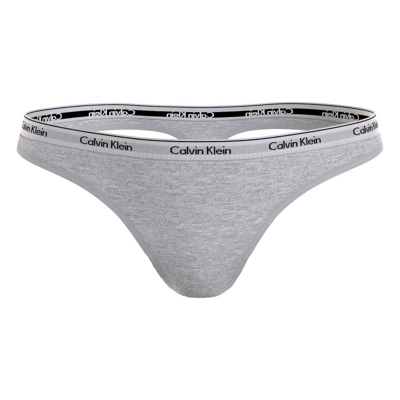Calvin Klein Icon Logo String, Grau, Größe: L, Damen von Calvin klein
