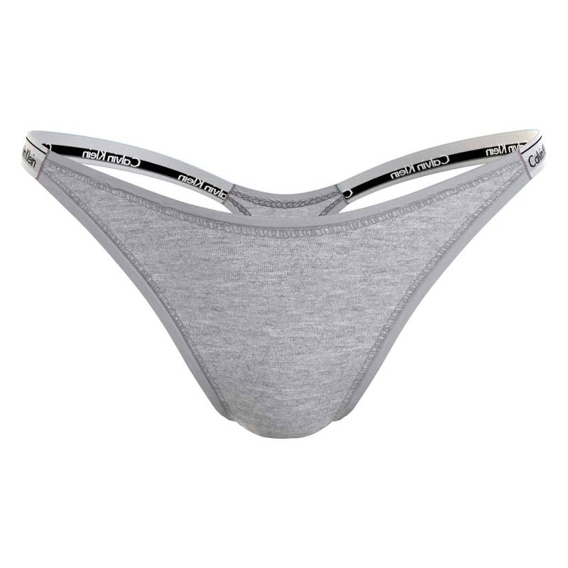 Calvin Klein Icon Logo String, Grau, Größe: L, Damen von Calvin klein
