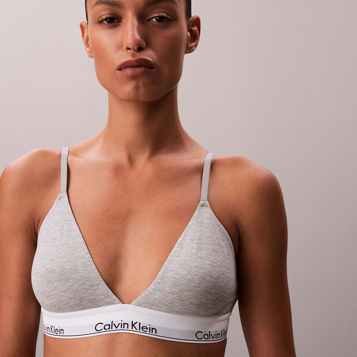 Calvin Klein Icon Triangel BH, Grau, Größe: XL, Damen von Calvin klein