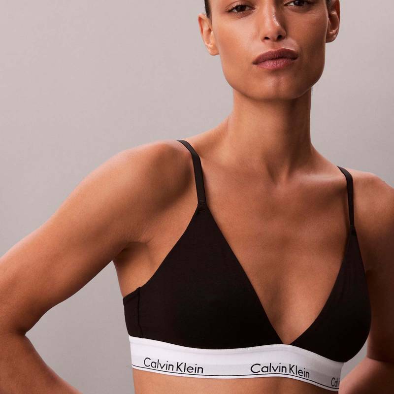 Calvin Klein Icon Triangel BH, Schwarz, Größe: S, Damen von Calvin klein