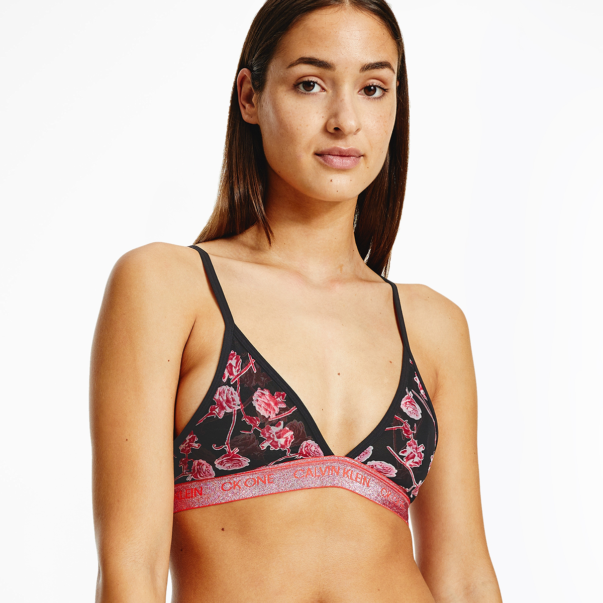 Calvin Klein Lingeri Unlined Triangle Bralette BH, Schwarz, Größe: XS, Damen von Calvin klein