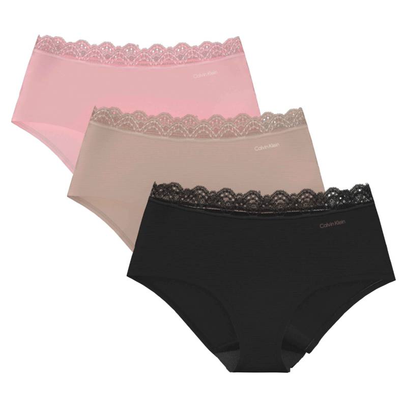 Calvin Klein Microfiber Stretch 3-Pack Hipster Slip, Multi, Größe: L, Damen von Calvin klein