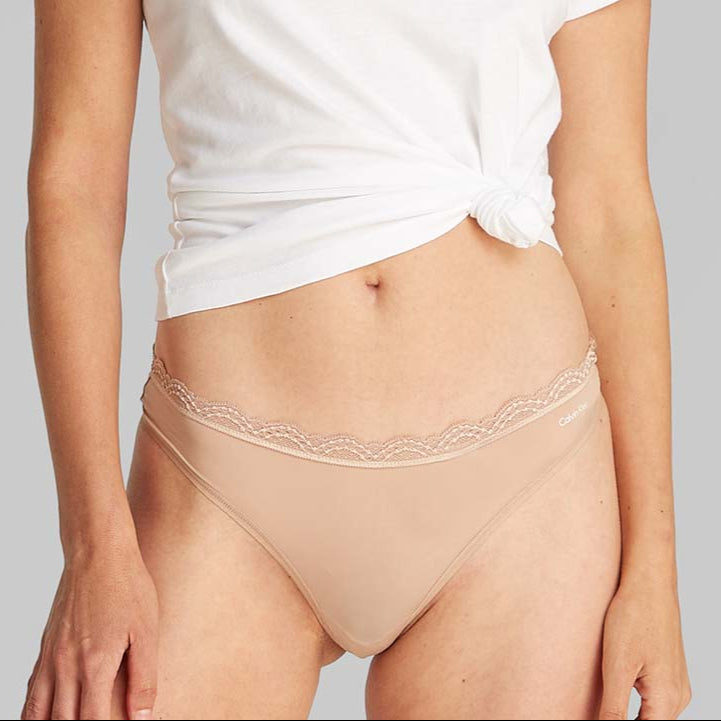 Calvin Klein Microfiber Stretch String, Rosa, Größe: S, Damen von Calvin klein