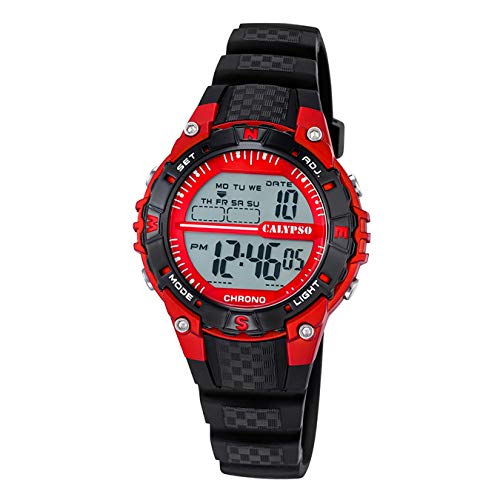 Calypso Kunststoff PUR Unisex Uhr K5684/6 Armbanduhr schwarz Digital D1UK5684/6 von Calypso Watches