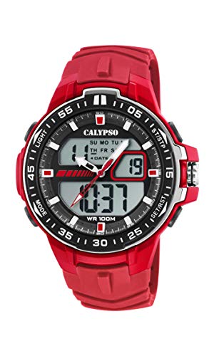 Calypso Uhr Für Herren K5766/2 Flash Time Multi Silikon Case RotSilikon Band von Calypso Watches