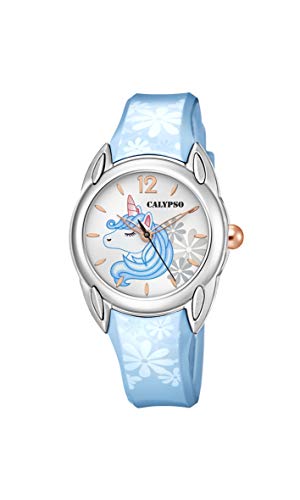 Calypso Mädchen Analog Gesteppte Daunenjacke Uhr mit Kunststoff Armband K5734/B von CALYPSO