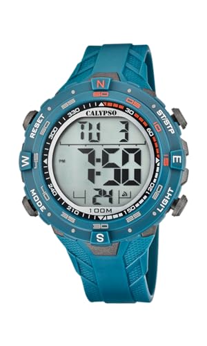 Calypso Uhr Für Herren K5838/2 Flash Time Multi Silikon Case BlauSilikon Band von Calypso