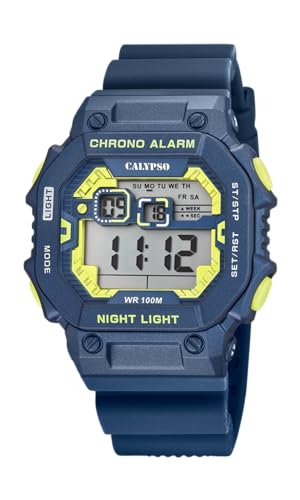 Calypso Uhr Für Herren K5840/4 Flash Time Multi Silikon Case BlauSilikon Band von Calypso