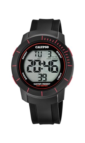 Calypso Uhr Für Herren K5839/2 Flash Time Schwarz Silikon Case SchwarzSilikon Band von Calypso