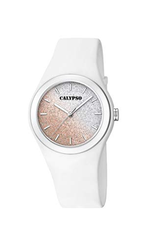 Calypso Damen Analog Quarz Uhr mit Silikon Armband K5754/1 von Calypso