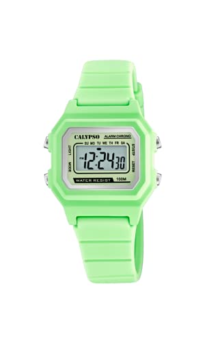 Calypso Unisex Digital Gesteppte Daunenjacke Uhr mit Kunststoff Armband K5802/1 von Relojes Calypso